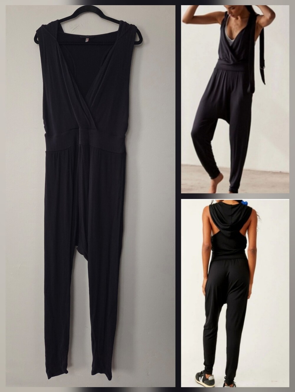 Free People Movement Second Chance Onesie Black